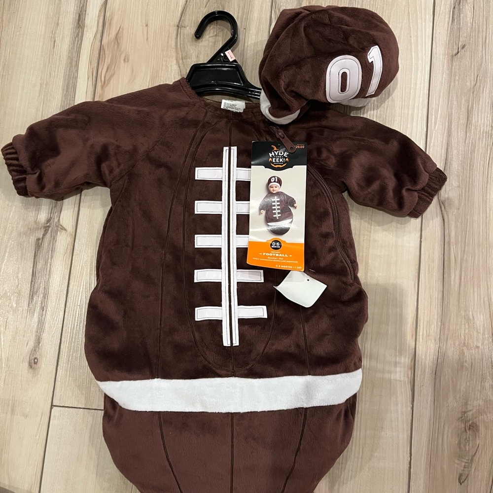 Brown Football Baby Costume with Hat